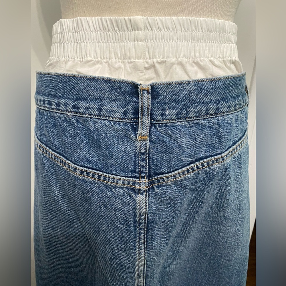 ZARA Denim Skirt With Boxer Waist - Size L - NEW - Picture 7 of 7